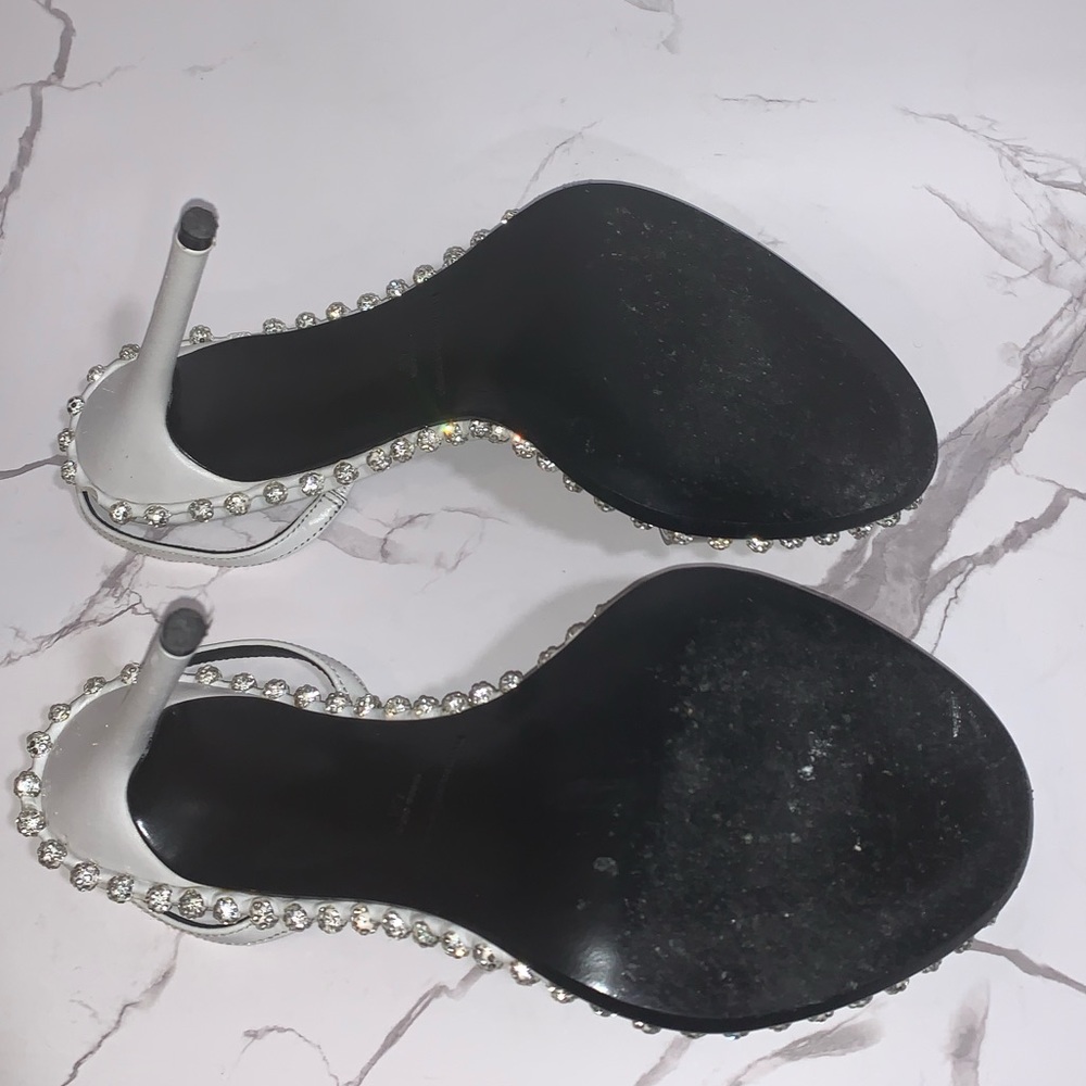 EUC Alexander Wang Nova White Crystal Sandals 37 - Picture 8 of 8